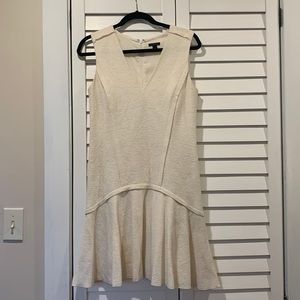 Boiled Wool Drop Waist Skater Dress